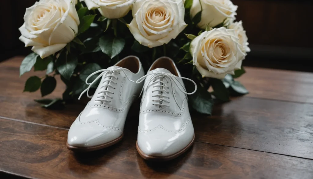 chaussures mariées blanches