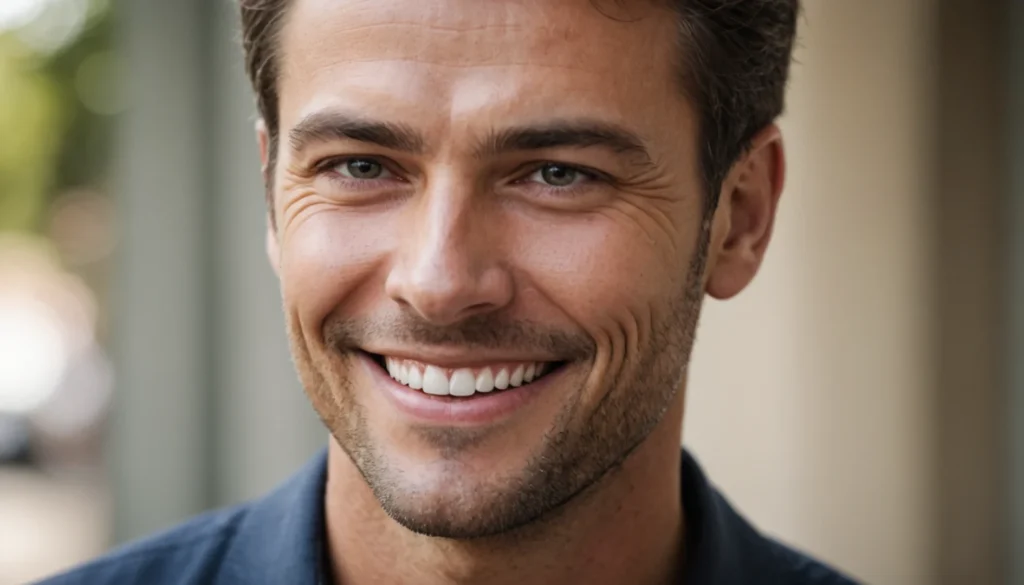 dentition parfaite homme