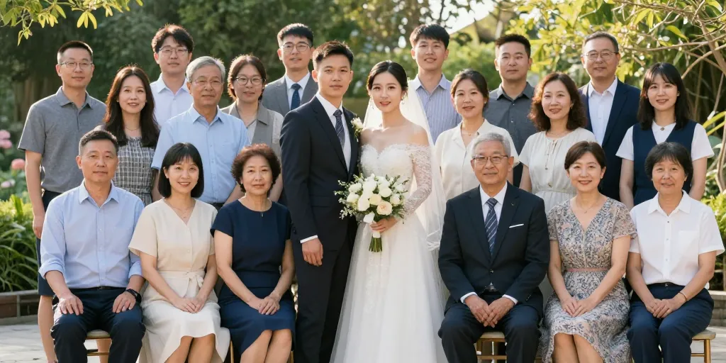 photo de mariage groupe