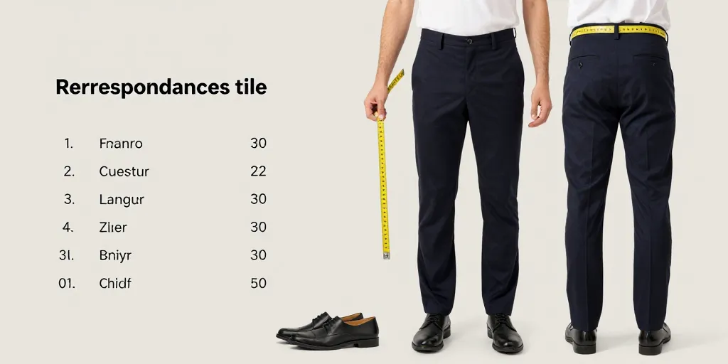 taille pantalon homme